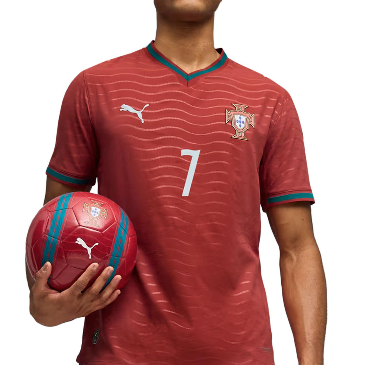 Camiseta Portugal Roja Ronaldo 7 Niño y Adulto