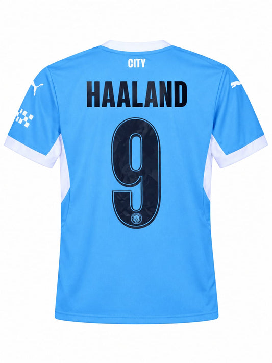 Camiseta Titular Manchester City Local - Erling Haaland #9 Niño y Adulto