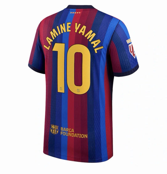 Camiseta FC Barcelona Titular Lamine Yamal #10 Niño y Adulto