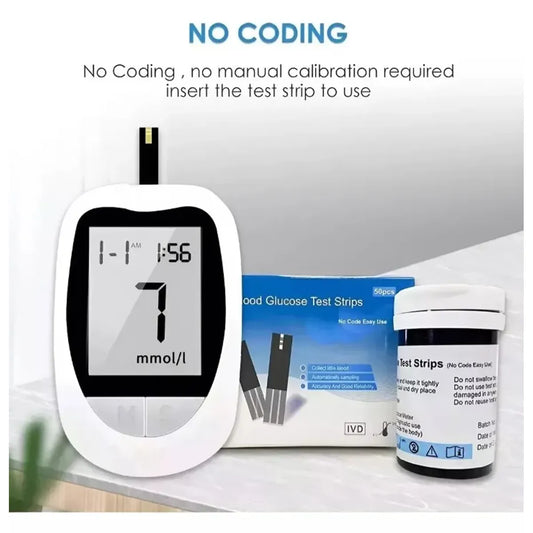 Glucometro Digital, 50 Tiras y 50 lancetas