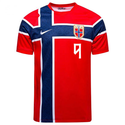 Camiseta Titular Selección de Noruega Local - Erling Haaland #9 Niño y Adulto