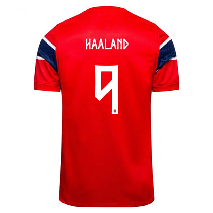 Camiseta Titular Selección de Noruega Local - Erling Haaland #9 Niño y Adulto