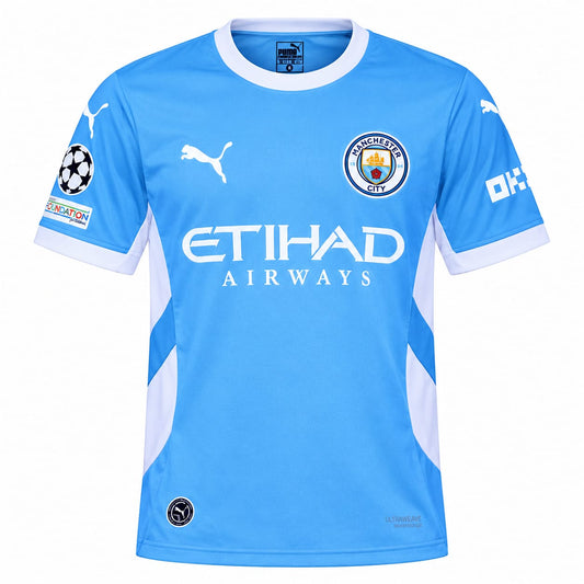 Camiseta Titular Manchester City Local - Erling Haaland #9 Niño y Adulto