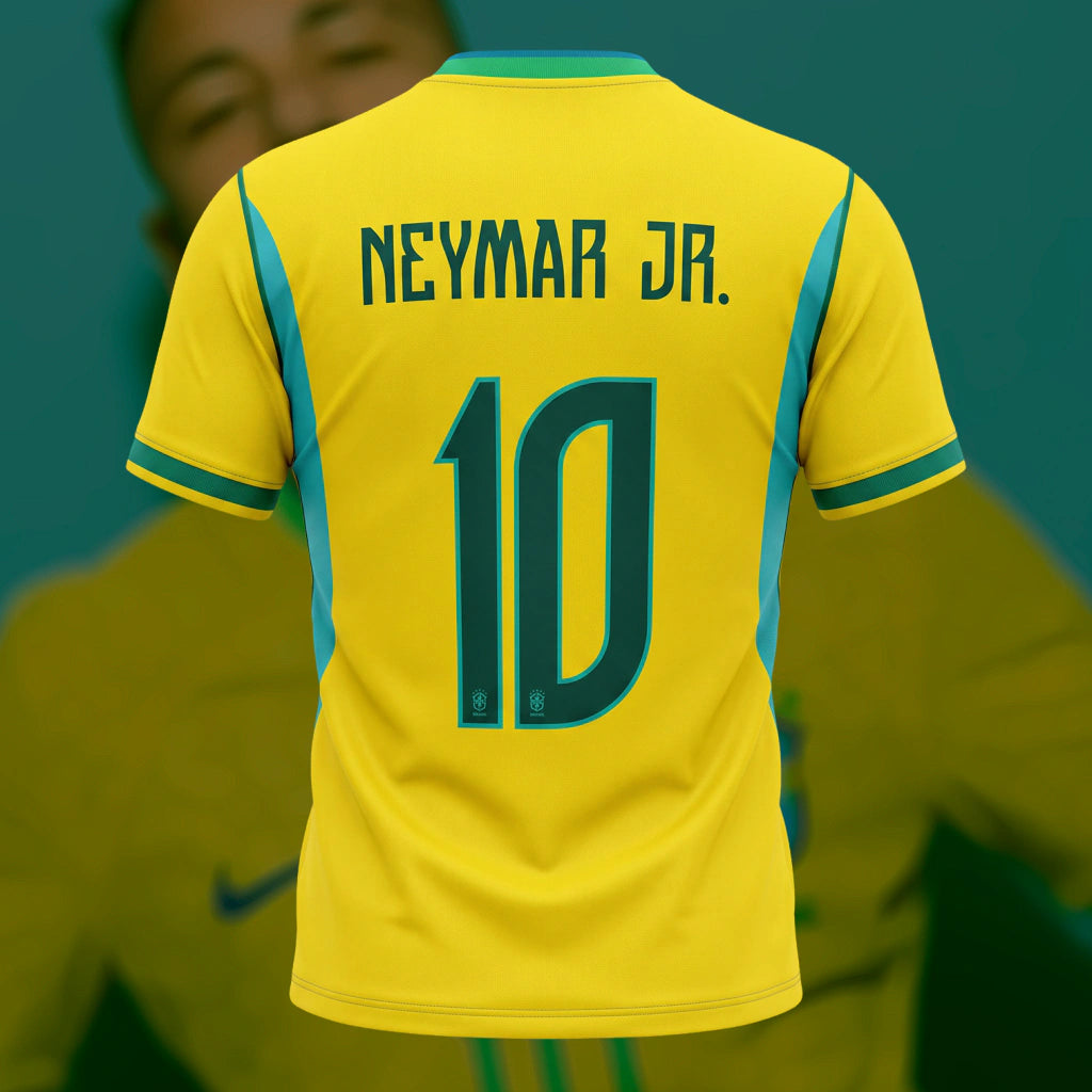 Camiseta Titular Brasil Local 2026 - Neymar Jr. #10 Niño y Adulto