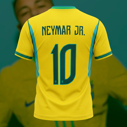 Camiseta Titular Brasil Local 2026 - Neymar Jr. #10 Niño y Adulto