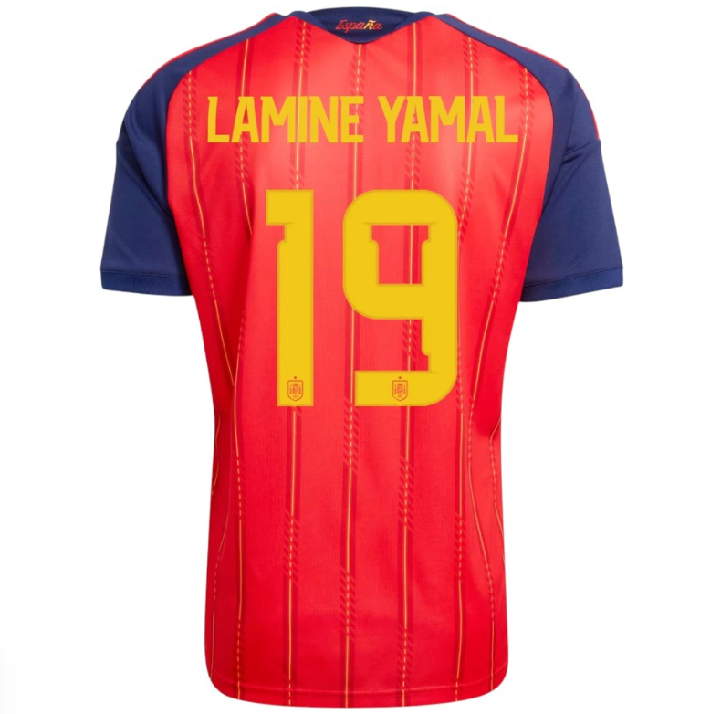 Camiseta Local España Yamal 19# Niño y Adulto