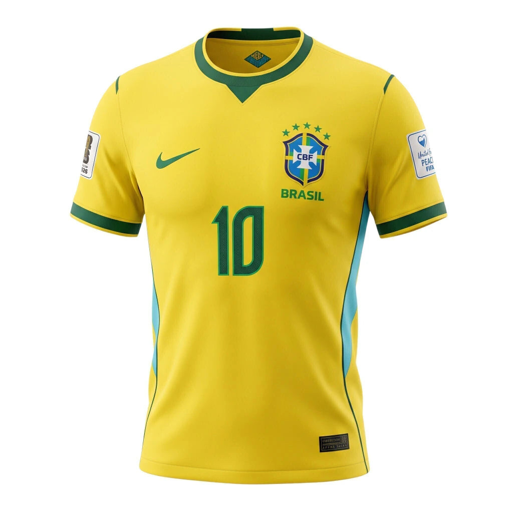 Camiseta Titular Brasil Local 2026 - Neymar Jr. #10 Niño y Adulto