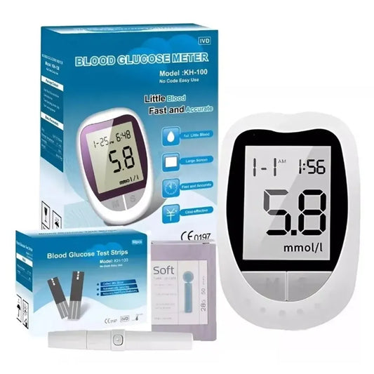 Glucometro Digital, 50 Tiras y 50 lancetas